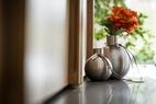 Vase in brushed stainless steel d11 h13 cm