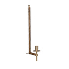 Wall candleholder brass/braided